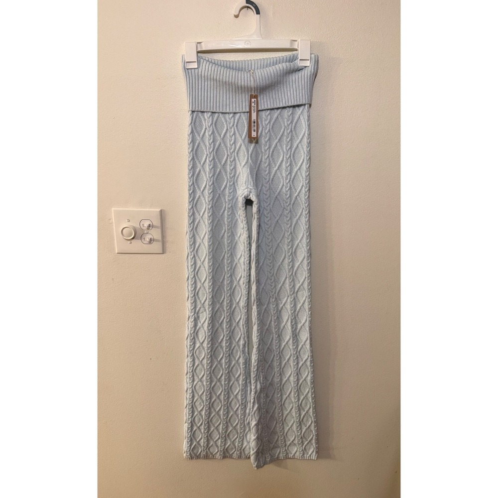 Skims Snow Bunny Shop Knit Foldover Pant Cloud Size S NWT